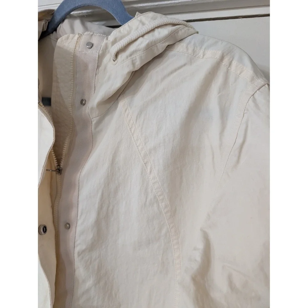 Athleta Womens XXS Everywhere Anorak Rain Jacket Lightweight Hooded cream‎